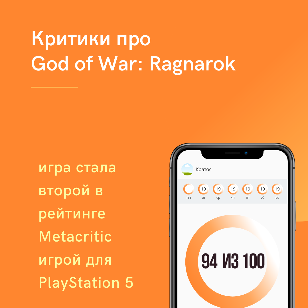 God of War: Ragnarok стала второй по оценкам пользователей игрой для PlayStation 5